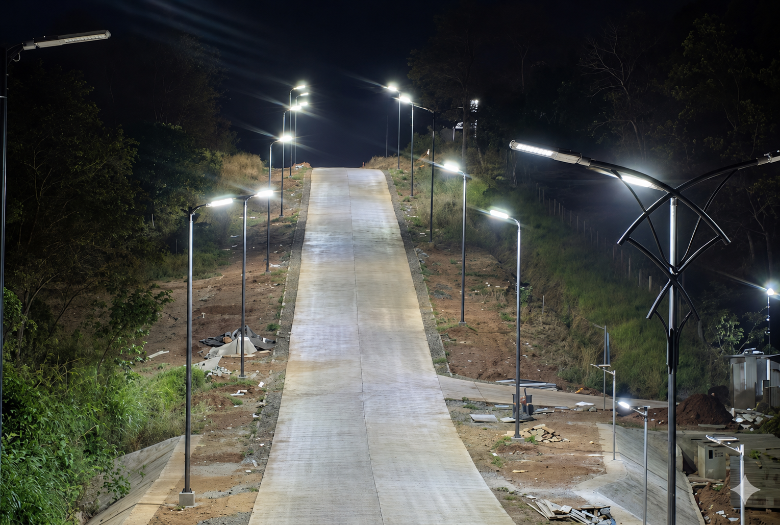 High Mast pole & Solar LED Street Light at Mondolkiri - Image 3